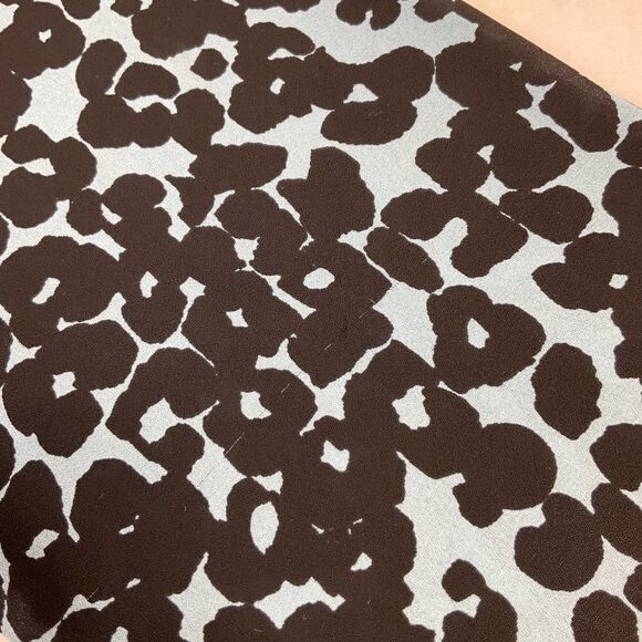 LOFT Womens Animal Print Blouse Blue Black Scoop Neck Pullover Top Long Sleeve S - Picture 12 of 12